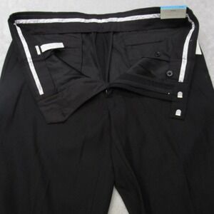 Perry Ellis Dress Pants Mens Black 36x32 Modern Fit Folio-Flex Comfort Wife Leg‎